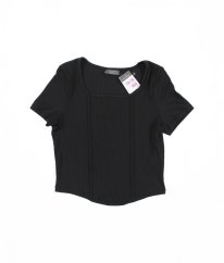 Černá žebrovaná halenka PRIMARK