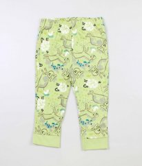 Pistáciové pyžamové kalhoty se zvířátky NUTMEG
