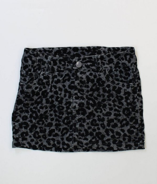 Šedá leopardí manšestrová sukně H&M