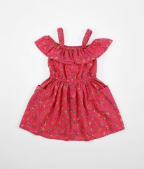 Tmavo ružové šaty s kvetmi NEXT