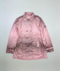 Růžovohnědý jemný kabátek s páskem jaro/podzim