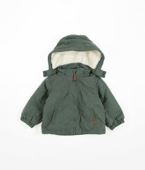 Zelená zimní bunda s beránkem H&M