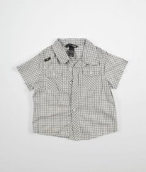 Bílošedá kostkovaná košile H&M