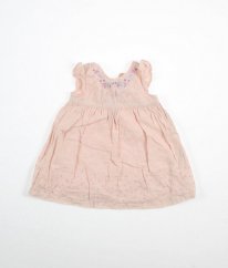 Růžové šaty se zlatou nití a spodničkou M&CO