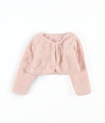 Růžové plyšové bolerko PINK RABBIT