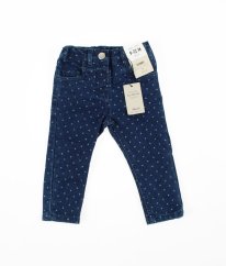 Modré skinny rifle s puntíky DENIM &CO