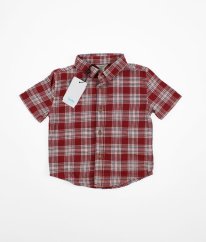 Hnědá kostičkovaná košile ze silnější bavlny M&CO
