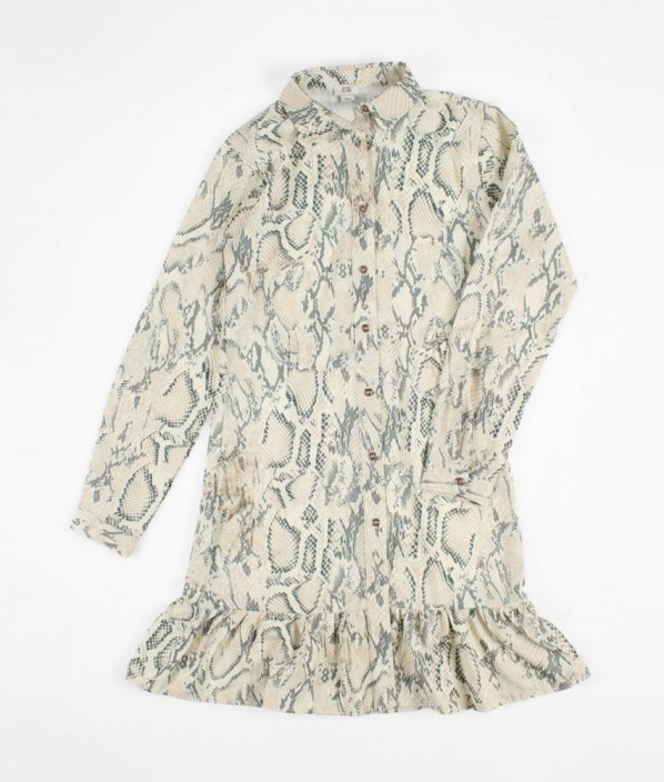 Béžové šaty s hadím vzorem RIVER ISLAND