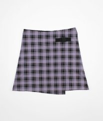Fialovočierna károvaná sukňa HELLO KITTY