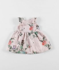 Růžové šaty s květy MINI CLUB