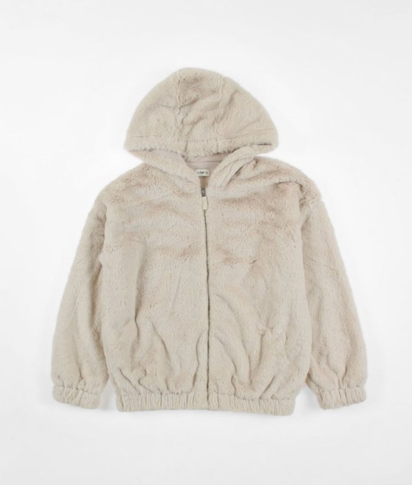 Béžová plyšová bunda F&F