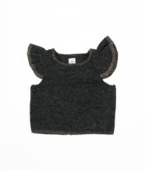Šedý sveter so zlatým lemovaním H&M