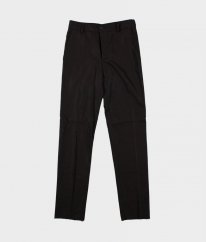 Černofialové vlněné společenské kalhoty