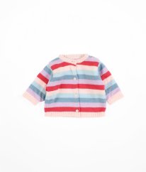 Barevný proužkovaný bavlnou zateplený svetr MOTHERCARE