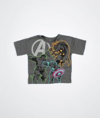 Šedé tričko s obrázky MARVEL
