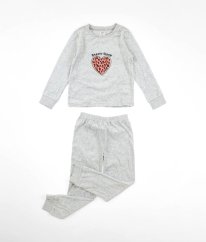 Světle šedé semišové pyžamo LILY & DAN