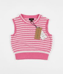 Bílorůžová svetrová vesta OVS