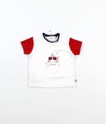 Bíločervené tričko se žralokem MAYORAL