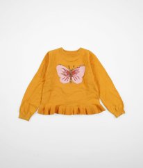 Medový svetr s flitrovým motýlem PRIMARK