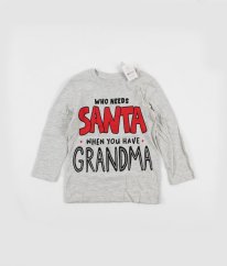 Šedé vánoční triko s nápisem NUTMEG