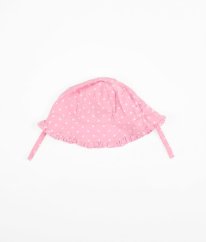 Růžový klobouček s puntíky MOTHERCARE