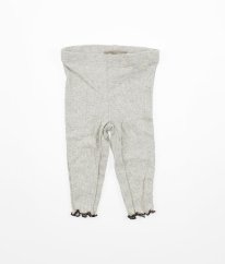 Šedé rebrované legíny z biobavlny