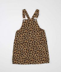 Béžová šatová sukně s leopardním vzorem MATALAN