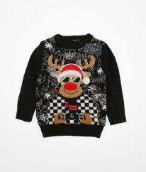 Černobílý vánoční svetr GEORGE