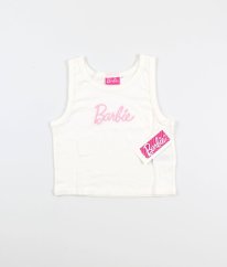 Smotanový top zo silnej bavlny Barbie C&A