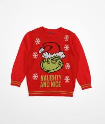 Červený vánoční svetr