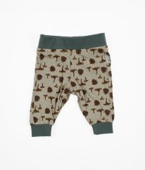 Béžovozelené tepláčky s hříbečky MIKK-LINE