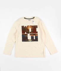 Krémové triko s nápisem OLD NAVY