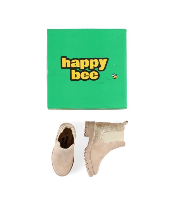 Růžové kotníčkové boty se třpytem (EU 25, měřená stélka 15,5 cm) HAPPY BEE