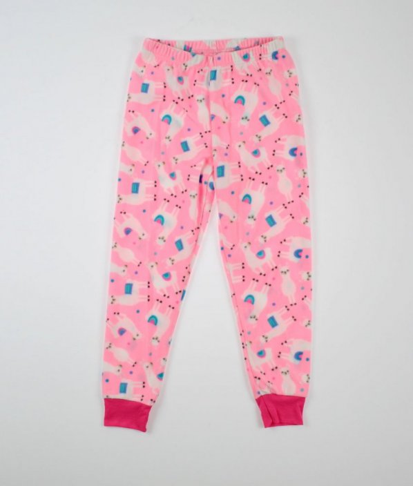 Růžové fleecové tepláky/pyžamové kalhoty DUNNES