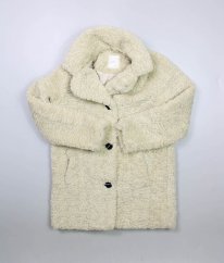 Béžový beránkový kabát NEXT