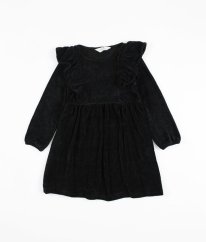 Černé svetrové šaty s volánky H&M