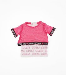 Růžové síťované šaty GUESS