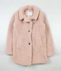 Růžový beránkový kabát PRIMARK