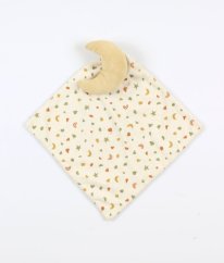 Krémový semišový hajánek s jemným chrastítkem