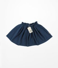 Modrá mikinová silnější sukně se třpytem POMP DE LUX