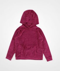 Tmavo ružová semišová mikina