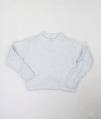 Bílý chlupatý svetr H&M