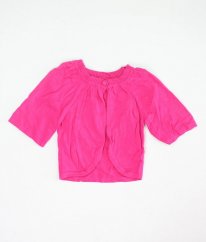 Růžový svetr na jeden knoflík