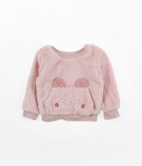 Růžová plyšová mikina NUTMEG