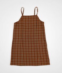 Skořicová károvaná šatová sukně (170-176) F&F