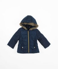 Modrá zimní bunda s puntíky F&F