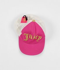 Růžovobílá kšiltovka JUICY COUTURE