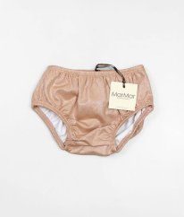 Růžovohnědé plavkové UV 50+ kalhotky se zlatým třpytem MARMAR COPENHAGEN
