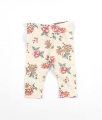 Krémové legíny s květy H&M