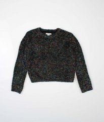 Černý svetr s barevným třpytem PRIMARK